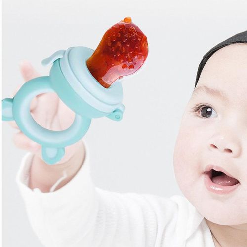 Baby Fruit Feeder Pacifier Fresh Food Nibbler Infant Fruit Teething Toy Food Grade Silicone Pouches for Toddlers New NO5272