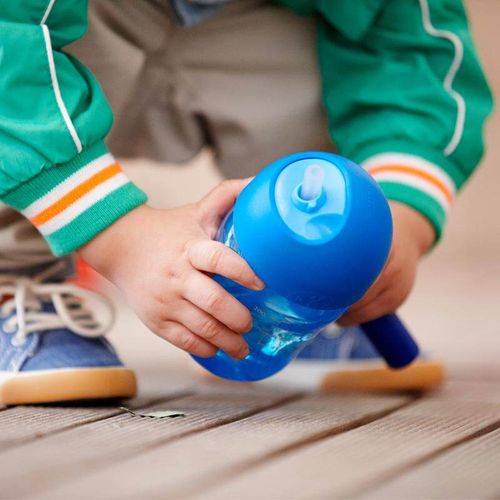 AVENT 340ml Baby Straw Cup Water Drinking BPA Free Bottle Feeding Cup For 18 m+ Blue Blue