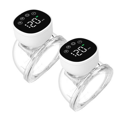 2pcs Wearable Hands Free Electric Breast Pump Silent