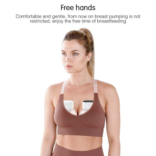 2pcs Wearable Hands Free Electric Breast Pump Silent
