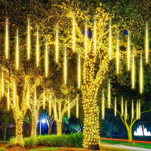 LED Meteor Shower Rain Lights 8 Tubes Outdoor Waterproof for Holiday Party Wedding Christmas Tree Party Tree Decoration