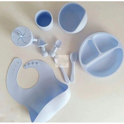 Baby silicone feeding set - Blue