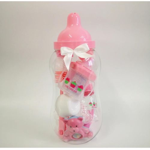 Baby Bottle Bank Small - Pink
