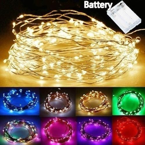 LED Battery Powered Copper Wire Fairy String Light Waterproof For Garden Outdoor Party Christmas Decor