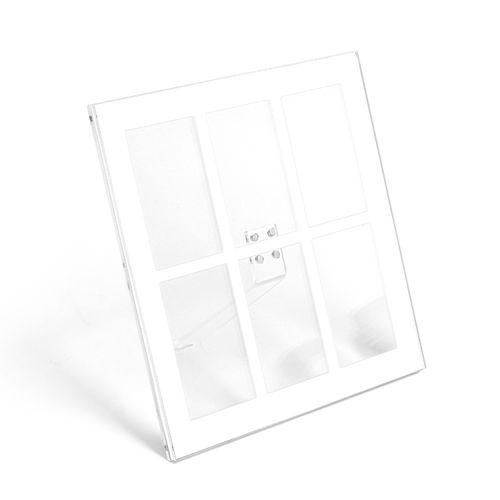 Six Palace Grid 3 Inch Photo Frame White