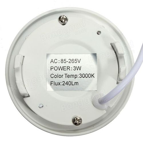3W round ceiling ultra-thin LED tube light 85-265V3W round ceiling ultra-thin LED tube light 85-265V - Cool White