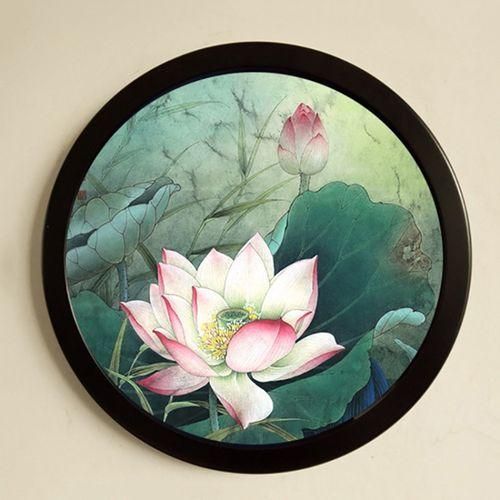 Hanging Wall  Mounted Round Photo Frame Creative Gifts  Home Decoration Woodbased Photo Frame Holder 10 Inch