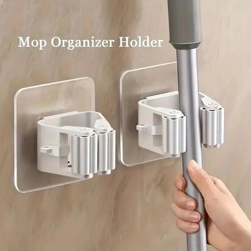 3PCS Powerful NonMark Storage Hooks Hangers Fixtures Bathroom Mop Hook