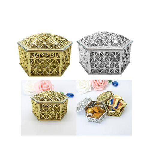 Hexagon Candy Box Chocolate Packaging Box For Table Gold