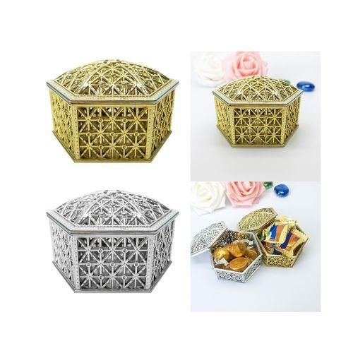 Hexagon Candy Box Chocolate Packaging Box For Table Gold