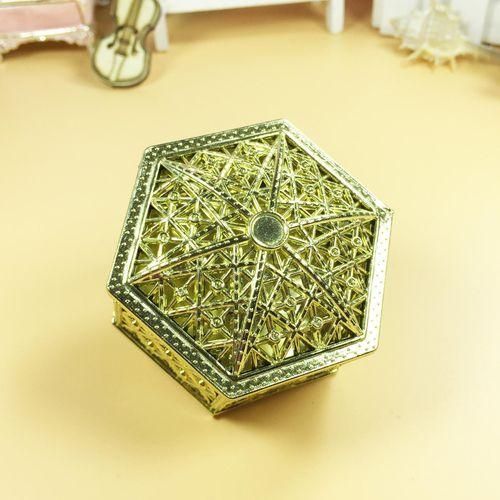 Hexagon Candy Box Chocolate Packaging Box For Table Gold