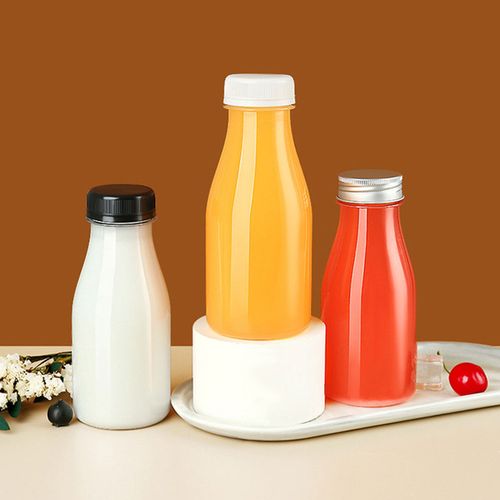 10 Pcs Drink Bottle Plastic Bottles Disposable Baby Jar Beverage Container For Juicing With Cover
