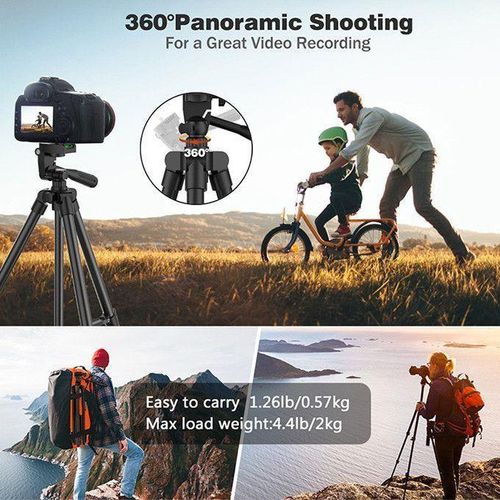 Portable Adjustable Aluminum High Quality Lightweight Camera Stand with Cell Phone Clip
