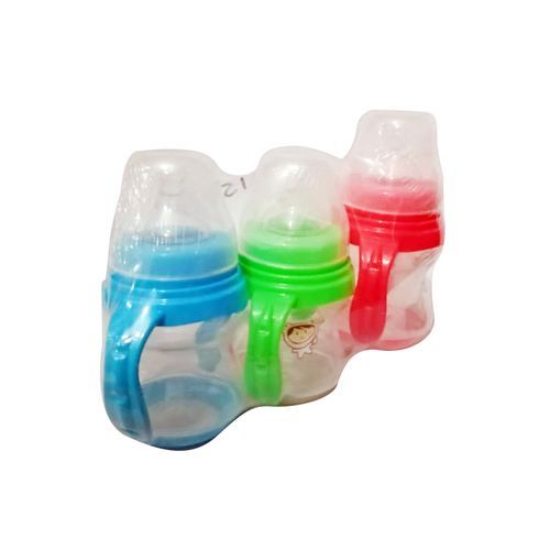 3 Pieces Baby Feeding Bottles-150ml-Transparent