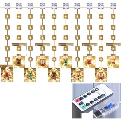 New  Decorative Lights Lighting Chain Star Lights Christmas Tree Lamp String Lighting Chain Led Usb8 Function Remote Control