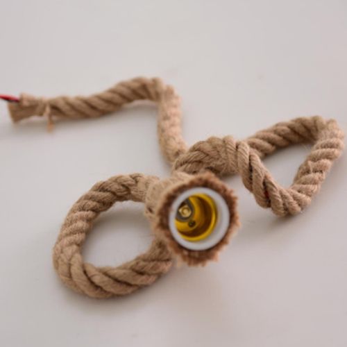 Single Heads Rope Pendant Lights Lamp Vintage Style