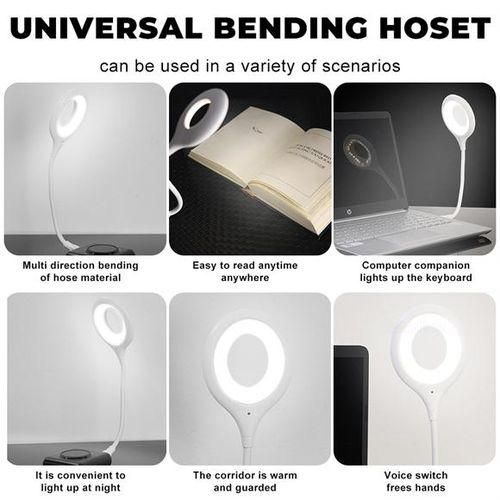 USB LED artificial intelligence voice control small voice-activated sensor night light bedroom bedside lamp