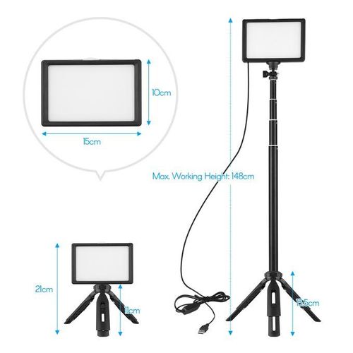 Andoer USB LED Video Photography Lighting Kit - 1.48m - 2pcs