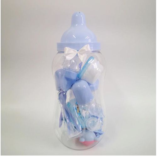 Small Baby Bottle Bank - Blue