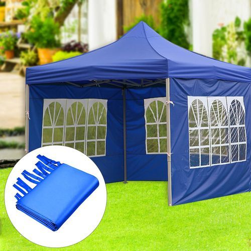3X2m Party Tent Gazebo With Unique Roman Window Waterproof Canopy Blue