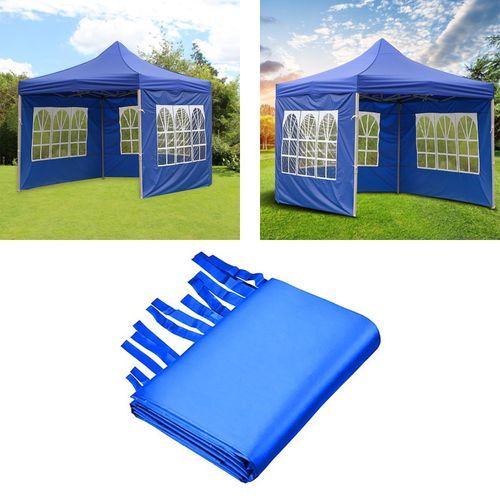 3X2m Party Tent Gazebo With Unique Roman Window Waterproof Canopy Blue