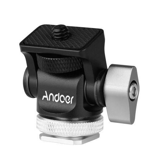 Andoer Mini Monitor Mount Tripod Head Cold Shoe Adapter
