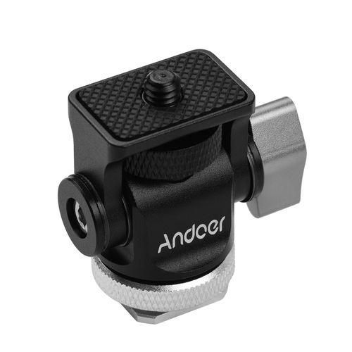 Andoer Mini Monitor Mount Tripod Head Cold Shoe Adapter