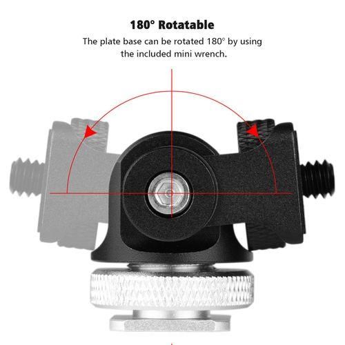 Andoer Mini Monitor Mount Tripod Head Cold Shoe Adapter