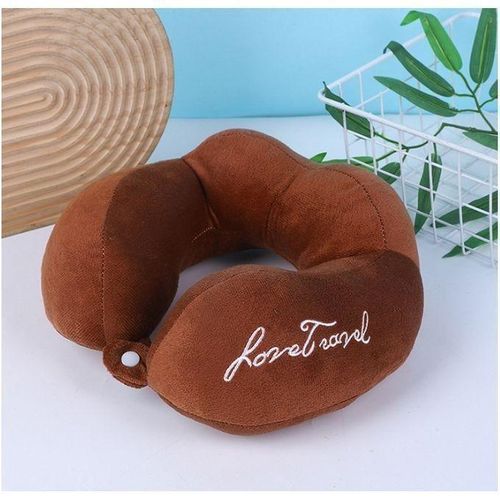 Travel Soft Memory Foam Pillow Brown