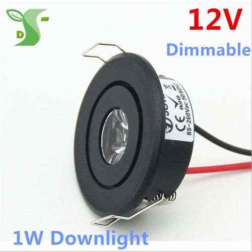 Dimmable 1w Led Lamp Ceiling 12v Down Spot Led White/black/silver Color With Driver