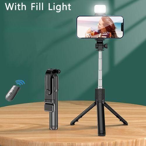 Bluetooth Selfie Stick Tripod  Fill Light  Bluetooth Remote Control