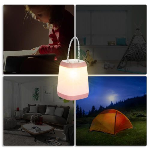 Portable Night Light Bedside Lamp with Easy Carry Strap 30/ 60/ 100 Adjustable Brightness Battery Operated Nursery Lamp for Bedroom Living Room NO5111