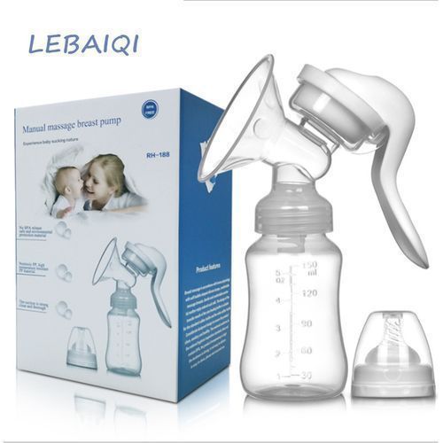 Manual Breast Pump Powerful Suction Cup Milk Extractor - Colorless