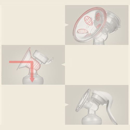 Manual Breast Pump Powerful Suction Cup Milk Extractor - Colorless