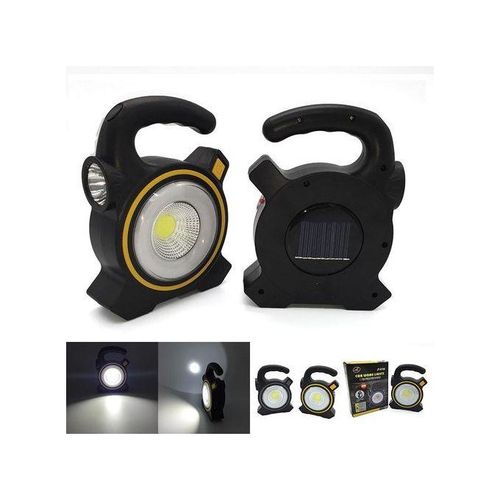 Rechargeable Solar LED Flood Light. - Black