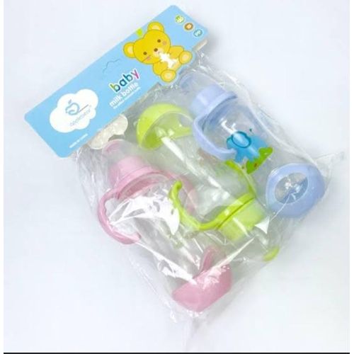 Regular baby bottles 3pcs (Green,Blue,pink).