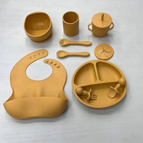 Baby Silicone Feeder Set - Yellow