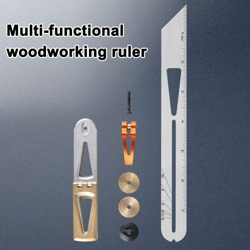 Woodworking Scriber Ruler Heavy Duty TShape MultiAngle