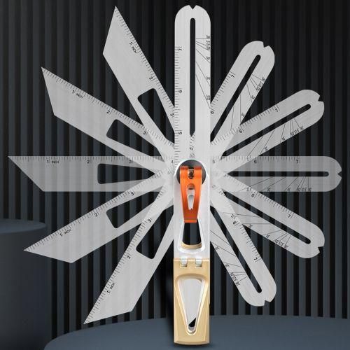 Woodworking Scriber Ruler Heavy Duty TShape MultiAngle