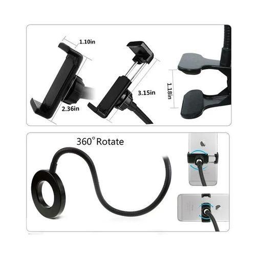 Phone Holder Selfie Stick Tripod Flash Ring Light  Phone Holder 24 LED Camera 2 in 1 Flexible Long Arm USB Clamp for Live Broadcasting