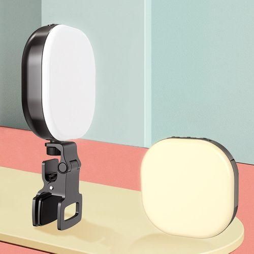 Portable Makeup Light Pocket Glow Adjustable Color for Selfies Black
