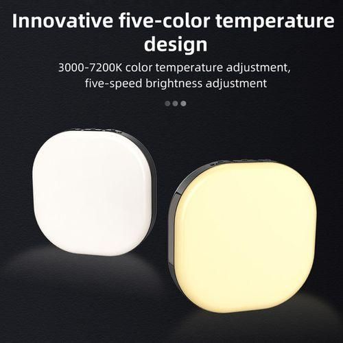 Portable Makeup Light Pocket Glow Adjustable Color for Selfies Black