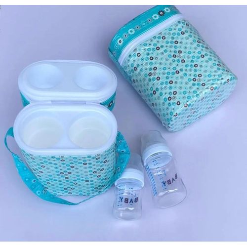 Baby Bottle Warmer With Two Bottles-Blue