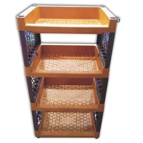 4Tier Home Utility Storage Rack Due To Lighting Colours May Slightly Differ From The Picture-Brown
