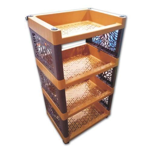 4Tier Home Utility Storage Rack Due To Lighting Colours May Slightly Differ From The Picture-Brown