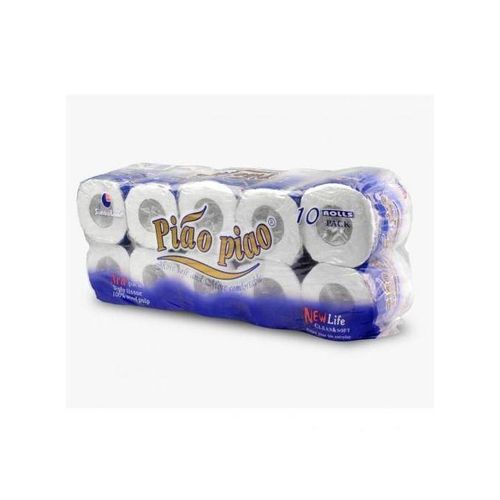 Piao Piao Pack of 10PCs  Premium Toilet Paper - White, Blue
