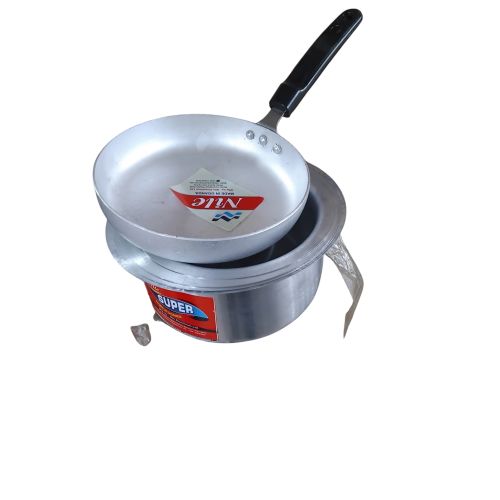 Set of 4 Small Alminium Saucepans + A 20cm Frying Pan- Silver Black