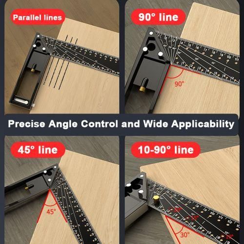 Multifunctional Right Angle Ruler 90 Degree MultiHoles