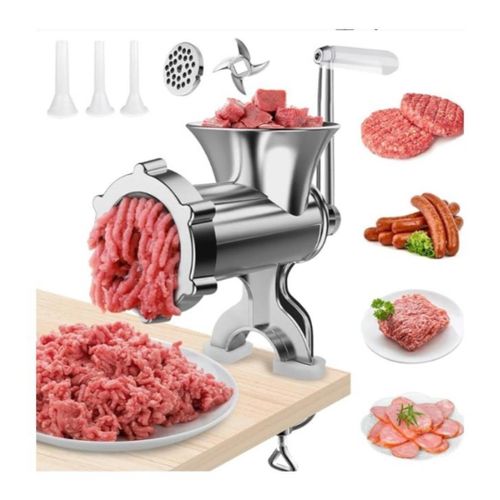 Manual Sausage Maker/Meat Mincer_  Silver