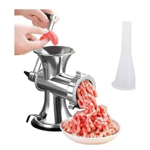 Manual Sausage Maker/Meat Mincer_  Silver
